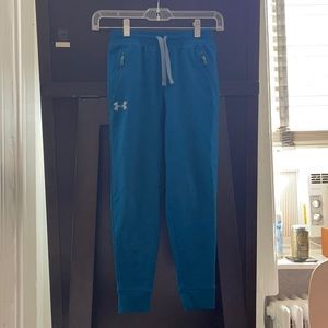 Under Armour Athletic Pants Youth Small Color Teal